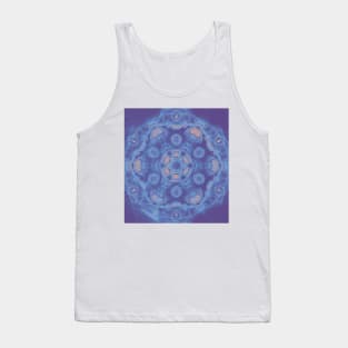 Ultra-violet kaleidoscope mandala with fractal texture Tank Top